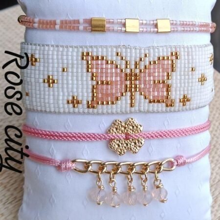 Ensemble de bracelets en perle tisser differents motifs