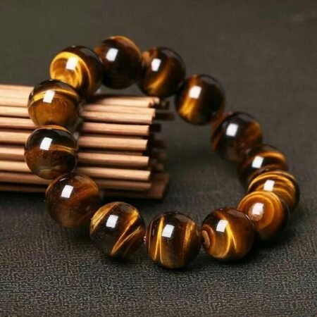Bracelet œil de tigre pour homme et femme 8 mm grand œil de tigre extensible corde bracelets de perles fait à la main perles de pierre de guérison naturelle bracelets de poignet bijoux cadeaux