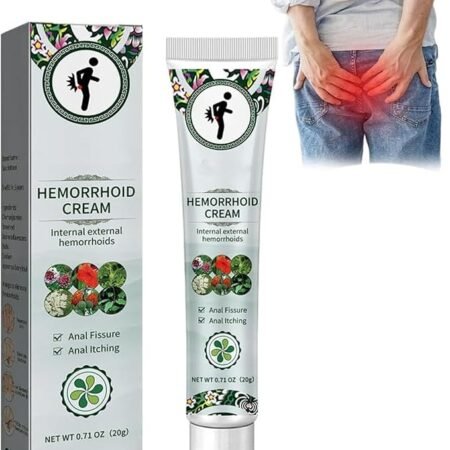 Crème pour hémorroïdes - Crème pour soulager les hémorroïdes et les fissures, Crème de traitement naturelle pour les hémorroïdes, Crème pour éliminer le traitement des hémorroïdes, Soulagement à action rapide des démangeaisons et des brûlures externes