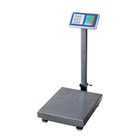 Balance électronique pèse colis avec colonne et plateforme Balance Pèse charges avec écran numérique structure en métal pliable charge maximale 300 kg pour usage commercial industriel