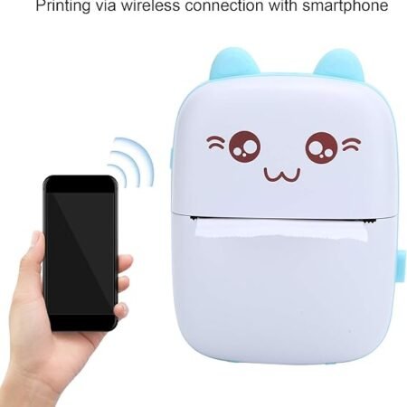 Mini Imprimante Portable Thermique 200 Dpi USB Monochrome sans Fil avec Papier d'impression pour Reçus Notes