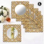 Lot de 3 Sous plats dorés ou argentés pour réception cérémonie, porte plat de luxe pour vos invitations