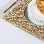 Lot de 3 Sous plats dorés ou argentés pour réception cérémonie, porte plat de luxe pour vos invitations