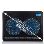 Support PC avec refroidisseur pour ordinateur portable, vitesse réglable, 2 ports USB et 2 ventilateurs, support pour ordinateur portable de 12 à 17 pouces