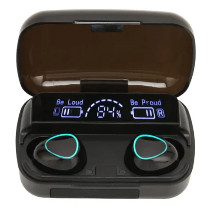 Écouteurs sans fil à affichage numérique M10 V5.3 avec boîte de charge