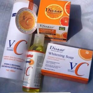 Gamme corporelle à la vitamine C lait de corps, huile,savon et crème