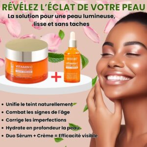 Kit de visage pour teint caramel et teint clair crème, sérum