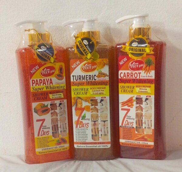 Gel douche veet gold carottes,tumeric, papaye