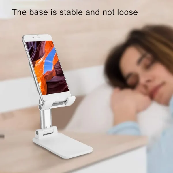 Support de téléphone portable pliable et portable, idéal pour lire ou regarder des films.
