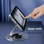 Support de téléphone rotatif | Support de téléphone portable à 360 degrés | Support de téléphone portable avec rotation, support de téléphone réglable, support de téléphone de bureau robuste, support