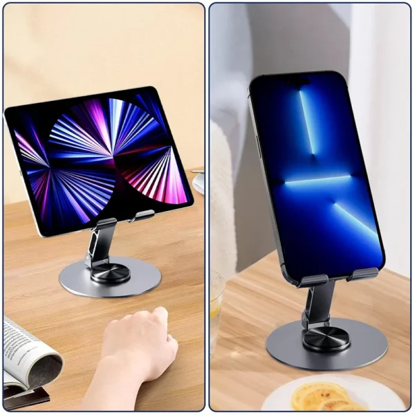Support de téléphone rotatif | Support de téléphone portable à 360 degrés | Support de téléphone portable avec rotation, support de téléphone réglable, support de téléphone de bureau robuste, support