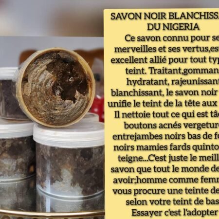 Savon noir blanchissant du Nigeria