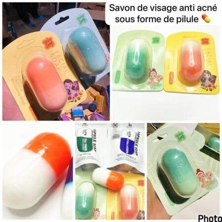Savon de visage anti acné rougeur et boutons