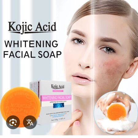 Savon kojic acide nettoie la peau en profondeur, élimine l'excès de sébum et unifie le teint. Il est utilisé pour réduire l'apparence des taches Brune des taches de rougeurs, des cicatrices d'acné et de l'hyperpigmentation.