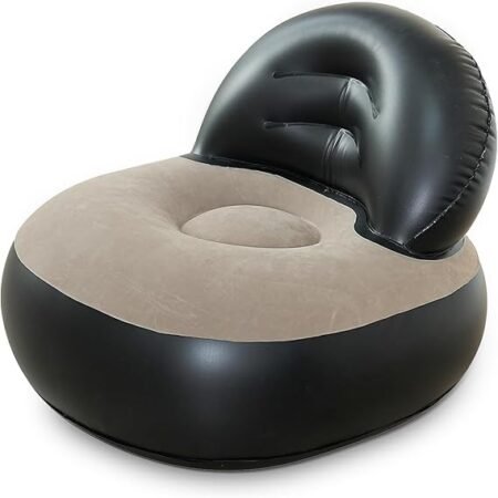 Canapé gonflable, chaise avec pompe à air, canapé, salon, pour fête d'extérieur, voyage, plage, camping, 65 x 56 x 30 cm