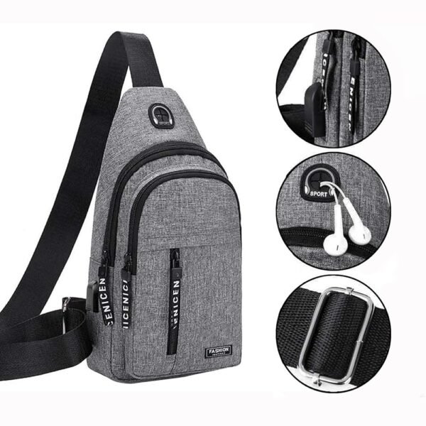 Sacoche, Sac à bandoulière homme avec chargement USB, sac à bandoulière, sac à dos de randonnée, sac de moto étanche pour homme et femme