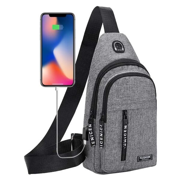 Sacoche, Sac à bandoulière homme avec chargement USB, sac à bandoulière, sac à dos de randonnée, sac de moto étanche pour homme et femme