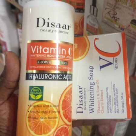 Savon et lait à la vitamine C disaar pour une peau plus saine et éclatante,brillante et jeune