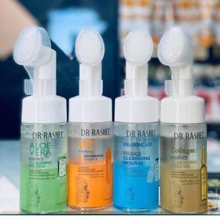 Mousse Nettoyante Visage Dr. Rashel avec Brosse Intégrée, Demaquillant Exfoliant Hydratant Anti-Âge Éclatant, Soin Purifiant et Apaisant pour Tous Types de Peaux