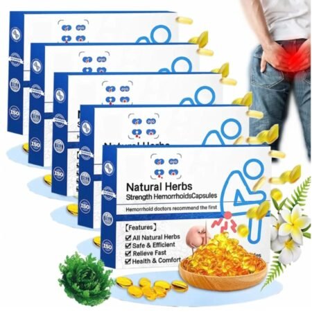 Capsules Naturelles Traitement Hémorroïdes Rapide, Soulagement Douleur et Inflammation, Formule Herbal Efficace pour Confort Anal et Guérison