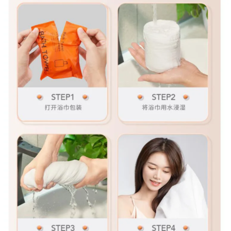 serviettes de bain compressées et jetables, conçues pour les voyages, piscine, sortir et les activités de plein air.