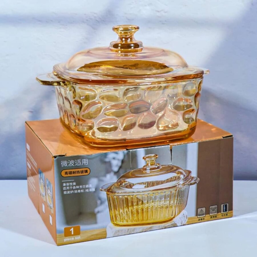 saladier en verre couleur dorée 800ml