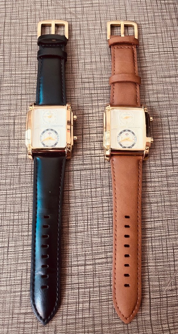 IMG 6836 Montre deux tableau dans le même cadran bracelet en cuir véritable d’origine
