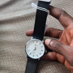 HOURSLY Bracelet en caoutchouc noir à boucle très confortable