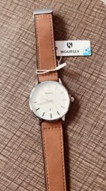 HOURSLY Bracelet en caoutchouc noir à boucle très confortable