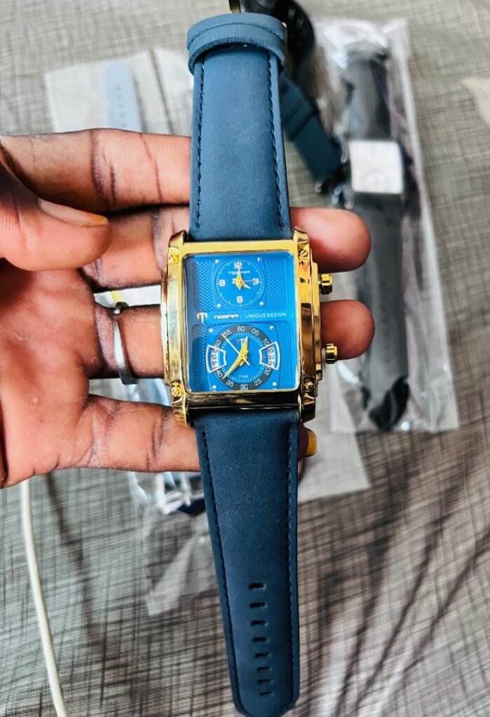 TSEAA Fond bleu bracelet bleu cuir original d’origine