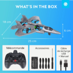 Drone Avion de chasse RC Ultra Fiable