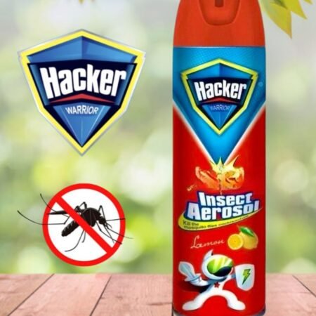 Insecticide Aérosol Hacker Warrior Parfum Citron Anti-Moustiques et Cafards