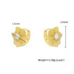 Xuping Commerce Ext rieur Europ en Et Am ricain Boucles D Oreilles En Alliage De Cuivre Plaqu Or 14k Incrust De Zircon Fleur Personnalit Luxe Style Simple 1