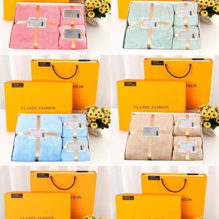 Coffret Cadeau de Serviettes de Bain Ultra Douces et Absorbantes 3 Pièces, Ensemble de Linge de Toilette Confortable pour Douche et Invités, Idéal pour la Maison et Hôtellerie, Qualité Supérieure
