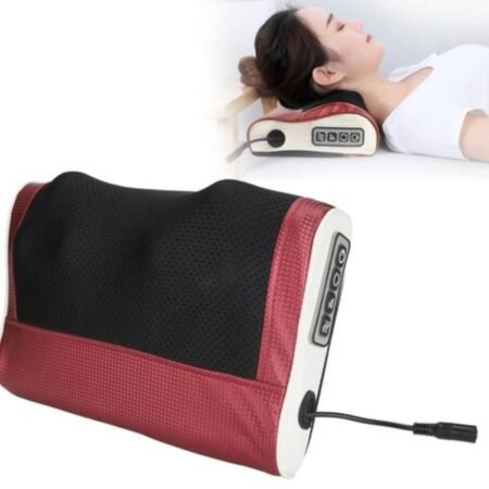 Coussin de Massage Électrique Shiatsu pour Nuque, Épaules et Dos, Masseur Chauffant Infrarouge Portable Anti-Douleur Musculaire, Appareil de Relaxation Profonde pour Maison et Voiture