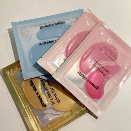 Masque Yeux Anti-Cernes et Anti-Âge Grace & Stella, Patchs Hydratants au Collagène pour Réduire Poches, Rides et Fatigue Oculaire, Soin Revitalisant et Éclatant