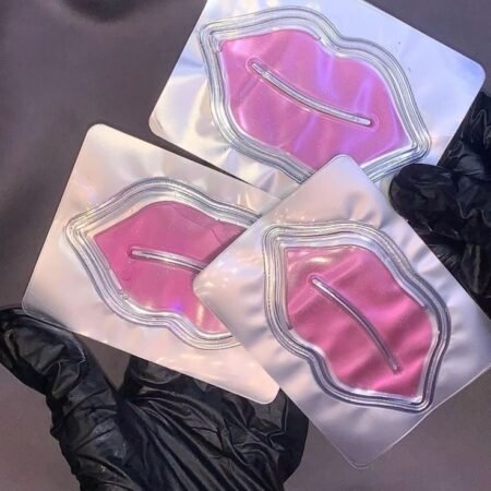 Masque Lèvres Hydrogel Repulpant et Hydratant au Collagène, Patch Anti-âge pour Lèvres Sèches et Gercées, Soin Intensif pour Volume et Douceur Éclatante (Rose)