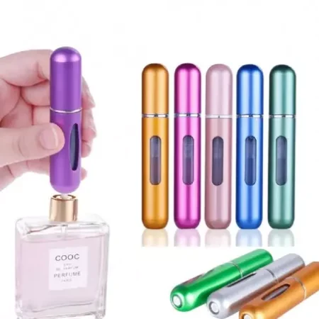 Flacon Vaporisateur de Parfum Rechargeable Portable 5ml, Mini Atomiseur de Voyage Anti-Fuite pour Homme et Femme, Distributeur de Parfum Pratique, Élégant et Universel