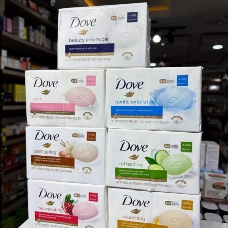 Savon Crème Hydratant Dove Beauty Bar Pack 4x90g, Nettoyant Doux pour Peau Douce, Éclatante et Nourrie, Pain de Toilette Exfoliant et Rafraîchissant, Formule 1/4 Crème Hydratante