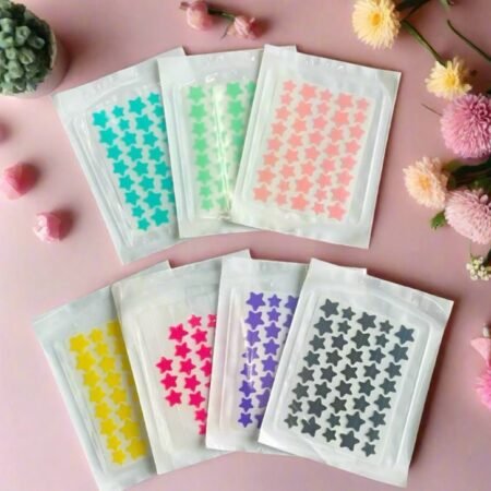 Patchs Hydrocolloïdes Étoiles Anti-Acné, Autocollants Discrets pour Boutons et Imperfections, Soin Cutané Accélérateur de Guérison, Protection Invisible et Réductrice d'Inflammation, Forme Ludique et Couleurs Variées