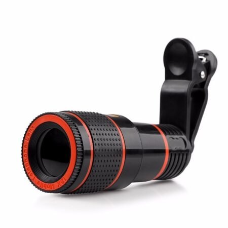 Mobile Zoom - Objectif Téléphone Mobile 12x Zoom Optique Universel avec Clip, Téléobjectif pour Smartphone, Lentille Photo Portable pour Capturer des Détails Lointains et Améliorer vos Clichés