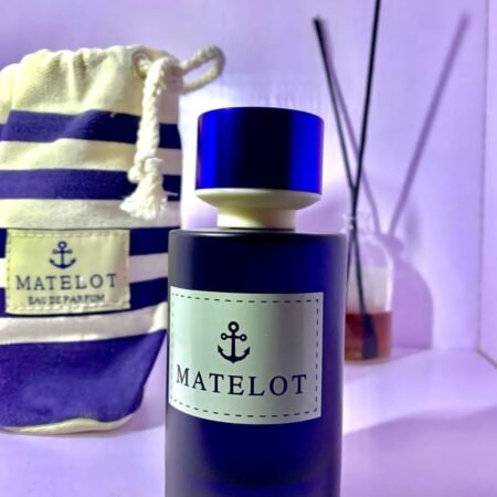 Eau de Parfum Homme MATELOT Fraîcheur Marine Boisée, Parfum Masculin Longue Tenue, Senteur Évasion Océanique, Idéal Climat Tropical, Flacon Élégant avec Pochette Rayée