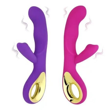 Vibrateur Double Stimulation Point G et Clitoris en Silicone Médical, Masseur Intime Rechargeable Étanche Multi-Vitesses pour Plaisir Féminin Intense et Bien-être Sensuel