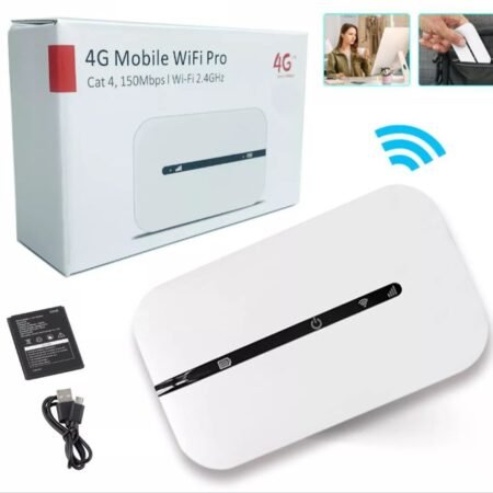 Routeur WiFi 4G Mobile Pro Cat 4, Hotspot Portable 150Mbps pour Internet Haut Débit Partout, Partage de Connexion Stable et Rapide, Compatible 2.4GHz, Idéal Voyages et Télétravail