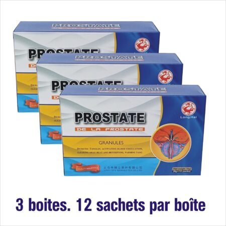 Granules Prostate Long Hai, Soutien Urinaire et Circulation Sanguine, Détoxifiant et Réchauffant Yang, Formule Naturelle pour le Bien-être Masculin (Lot de 3 Boîtes, 36 Sachets)