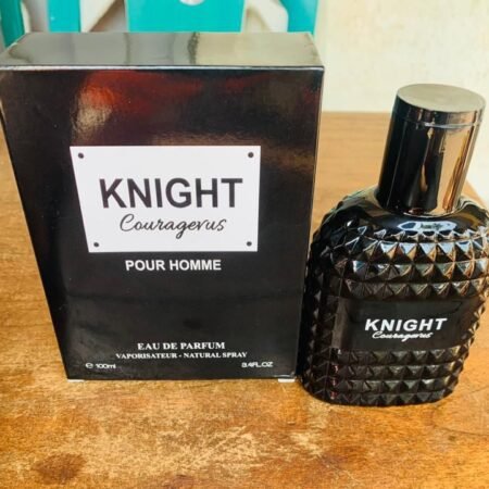 Parfum Homme Knight Couragerus 100ml, Eau de Parfum Masculine Longue Tenue, Fragrance Boisée Ambrée pour l'Homme Moderne et Confiant, Vaporisateur Naturel Élégant et Intense