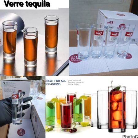 Lot de 6Verres à Shot et Gobelets Polyvalents en Verre Transparent, Idéal pour Tequila, Liqueurs, Cocktails et Boissons Quotidiennes, Design Élégant et Robuste pour Toutes Occasions