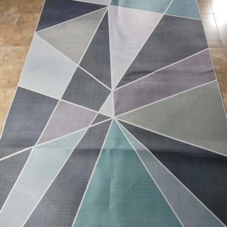 Tapis de Salon Moderne Design Géométrique Multicolore, Grand Tapis Décoratif pour Intérieur, Moquette Anti-Dérapante Facile d'Entretien, Style Contemporain et Confortable