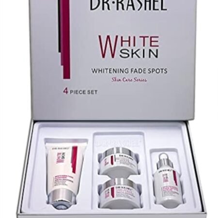 Kit Complet DR. RASHEL WHITE SKIN Éclaircissant Anti-Taches, Routine de Soin Visage 4 Pièces pour un Teint Unifié et Lumineux, Hydratant et Réducteur d'Hyperpigmentation