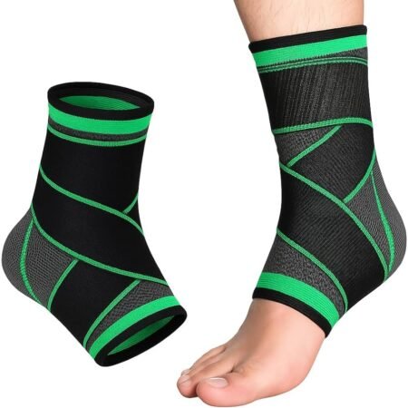Chevillère de Compression Sportive et Médicale, Support de Cheville Élastique pour Douleur Articulaire, Prévention des Entorses, Récupération Post-Blessure, Maintien Respirant Anti-Dérapant pour Hommes et Femmes